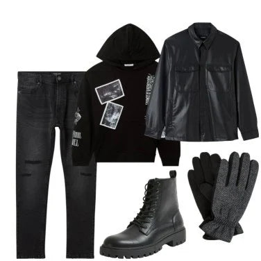 Komplett schwarze Outfits